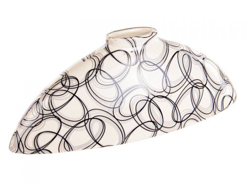 Ваза керам с рисунком, 17,2х38,7х12см, конус