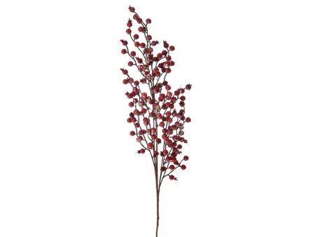 Декоративная веточка с ягодами 80см
