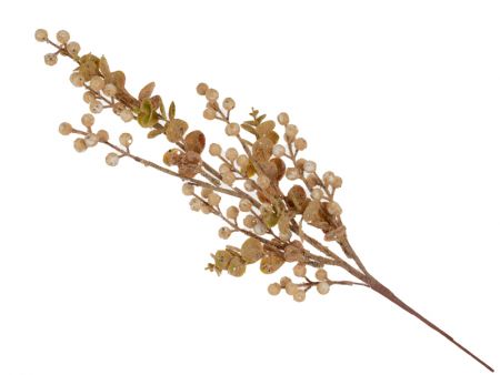Ветка декоративная 73 см золото (пластик)