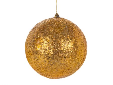 Украшение декоративное шар золото 20см