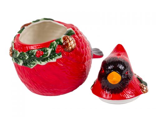 Банка для хранения "Красный Кардинал" 25х15,5х22,5 см (керамика)