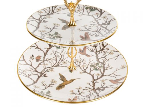 Блюдо двухярусное "Bird" 19см и 26см