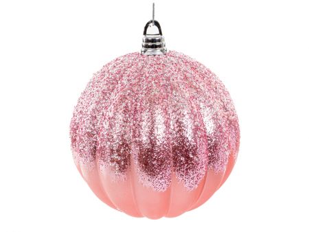 Декоративное украшение 30 см матовый розовый  (пластик)