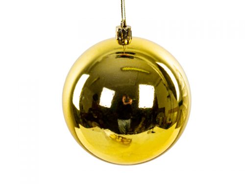 Набор елочных украшений 4 штук  10 см золото (пластик)