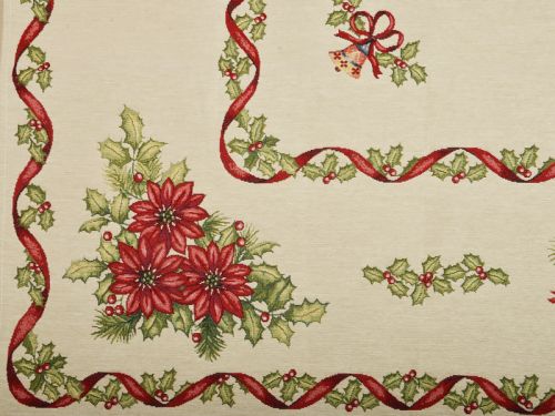 Скатерть гобеленовая новогодняя 137х280 см