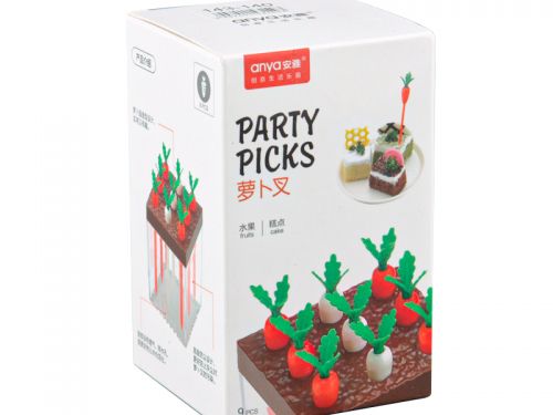 Набор шпажек на подставке "Морковь" 10 предметов