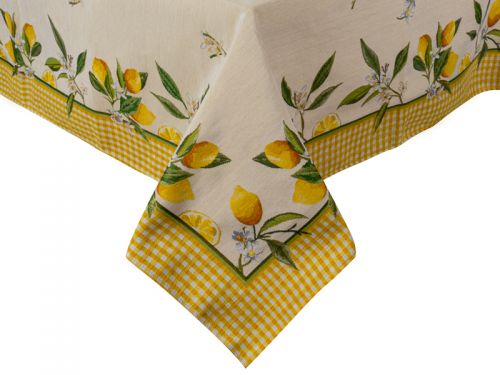 Скатерть гобелен "Лимон" 140x140см