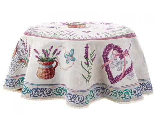 Скатерть гобелен "Lavander" 140х140см круглая