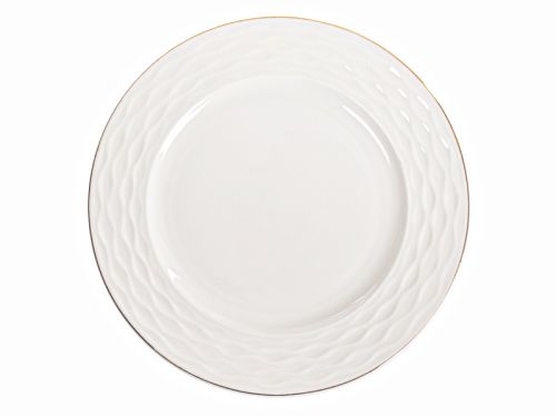 Столовый набор 23 предмета "Волна" с золотом