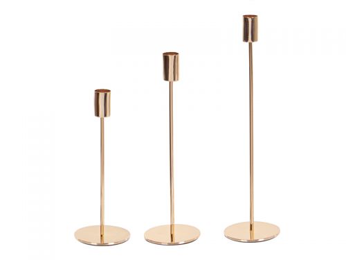 Набор из 3-х подсвечников 17 см, 22 см, 27 см (металл)