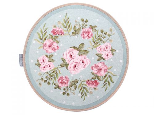 Гобеленовая салфетка 36см мятная