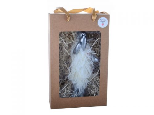 Игрушка мышка в белой шубке(ручная работа)