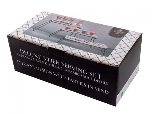 Набор из 3 сервировочных блюд на подставке