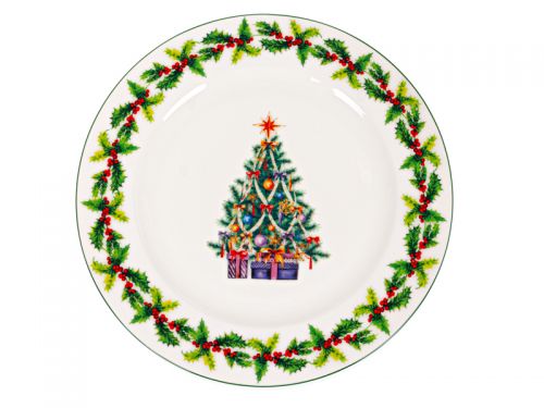 Рождественский набор посуды 16 пр( 4 тарелки 26 см, 4 тарелки 19 см, 4 салатника 13 см, 4 чашки 300