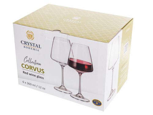Набор бокалов для вина "Corvus" 360 мл 6 шт