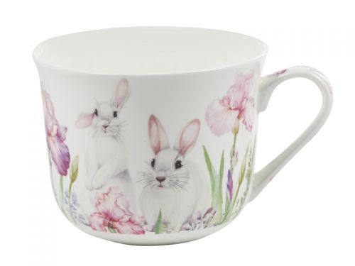 Чайный набор "Кролик в цветах" 2 предмета 470 мл