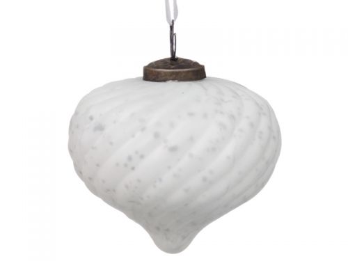 Елочная игрушка 10см белый