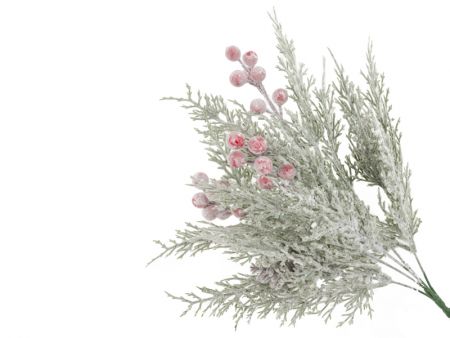 Ветка декоративная хвойная 36 см (пластик)