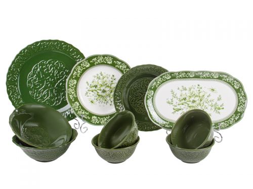 Столовый набор 10 предметов "Винтаж" (4 салатника 12см, 2салатника 16,5см, тарелка 20 см, тарелка)