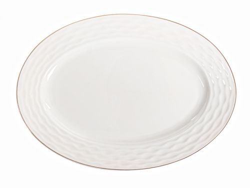 Столовый набор 23 предмета "Волна" с золотом