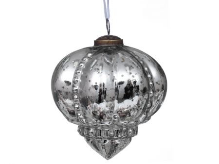 Елочная игрушка 13см серебро