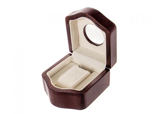 Шкатулка для часов 10,8х10,8х7см коричневая