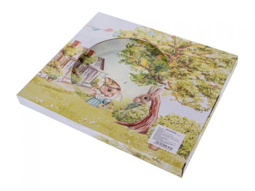 Блюдо для торта с лопаткой "Кроличьи истории" 26см