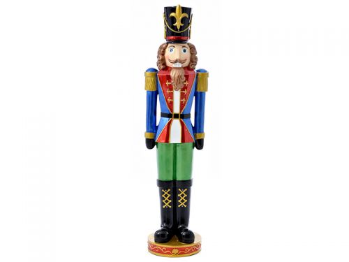 Статуэтка новогодняя щелкунчик с подсветкой 37x32x142см