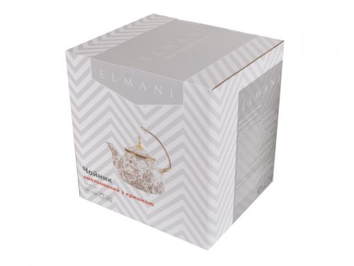 Чайник эмалированный "Peony" elmani с крышкой, 2,2л