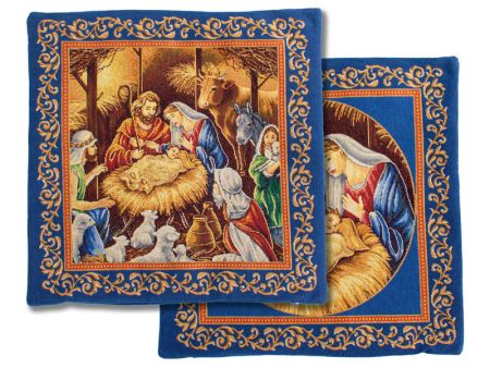 Наволочка гобелен sagrada familia lurex двусторонняя 45х45см