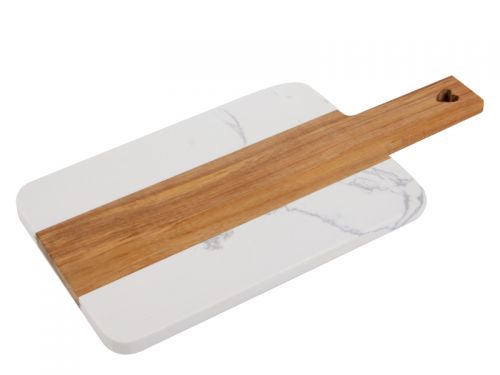Доска разделочная 35х17х1 см (дерево/мрамор)
