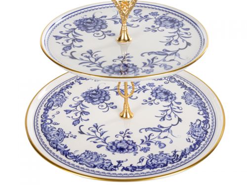 Блюдо двухярусное "Blue Rose" 19см и 26см
