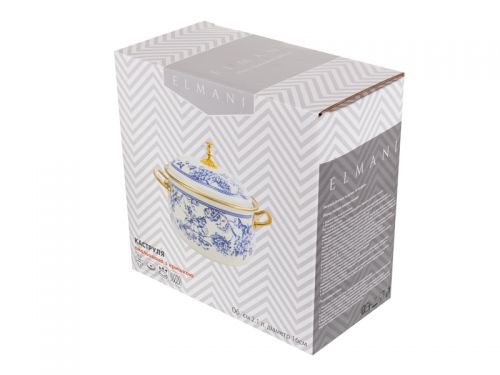 Кастрюля эмалированная "Bird" elmani с крышкой 2,1л 16см