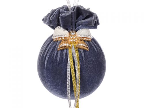 Елочный шар с брошкой бант 