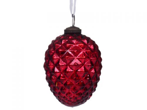 Елочная игрушка 10см красный