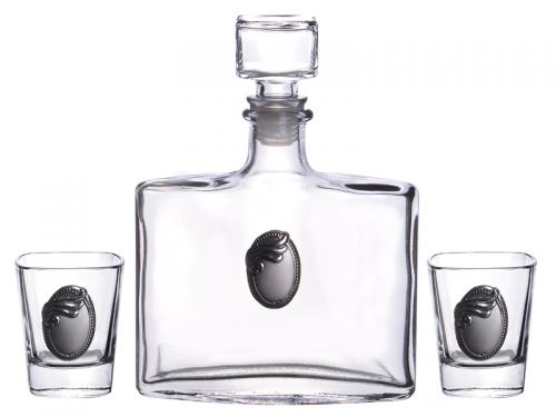 Набор для водки "Серебряный медальон" 3 предмета