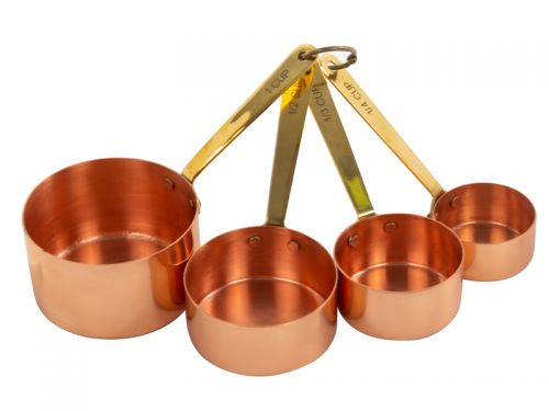 Набор мерных ложек 4 шт медь (30мл., 60 мл., 90 мл., 180 мл.)