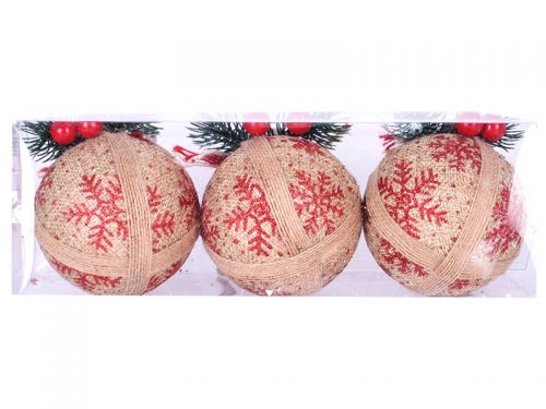 Набор елочных украшений 3шт 8см