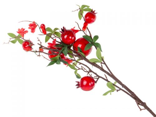 Ветка декоративная гранат 95 см (пластик)