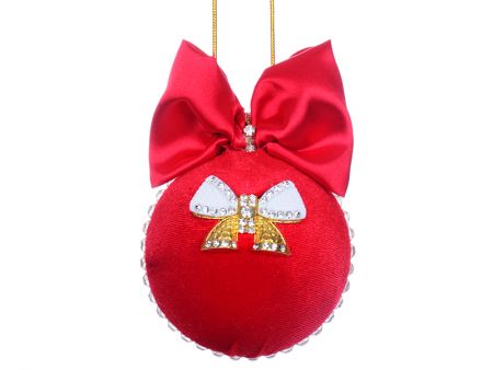 Елочный шар ø 8 см гламур 