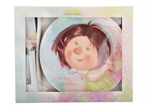 Блюдо для торта с лопаткой "Девичьи тайны" 24см