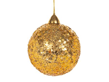 Украшение декоративное шар золото 8см