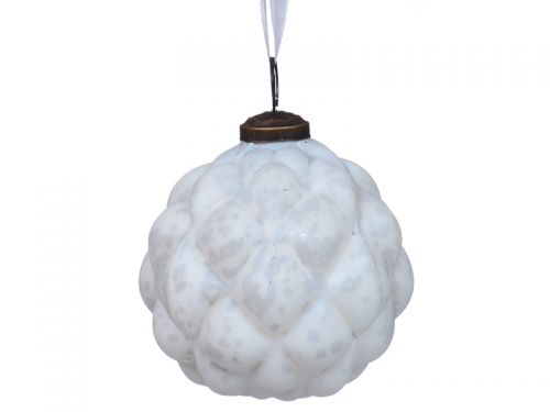 Елочная игрушка 10см белый