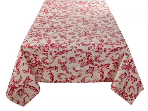 Скатерть водоотталкивающая "Ornamental" бордо 140х180см