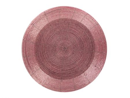 Плейсмат бисер 35см розовый