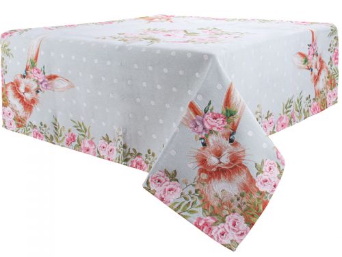 Гобеленовая скатерть 100x100см. мятная