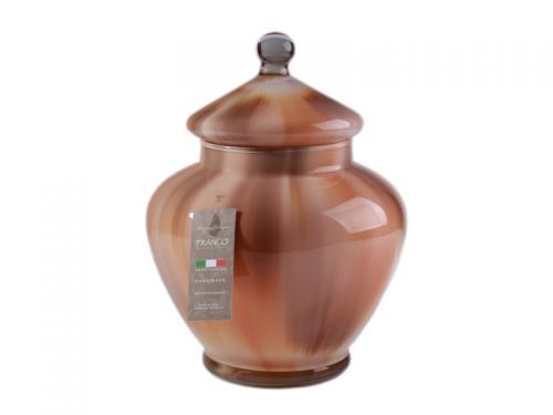 Ваза с крышкой "Персиковый перламутр" 30см