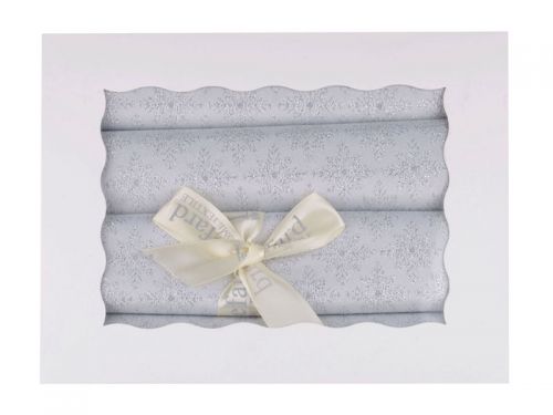 Набор салфеток под тарелку 4 шт с серебряным люрексом "Снежинка" 30х45см