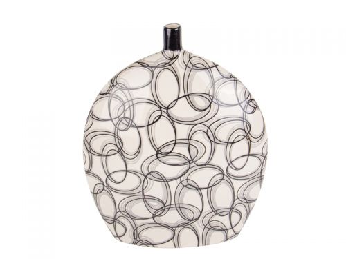 Ваза керам с рисунком, 33,6х27,3х9,5см, овал