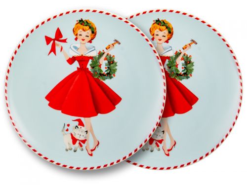 Набор тарелок "Miss Christmas" 2шт 20,5см